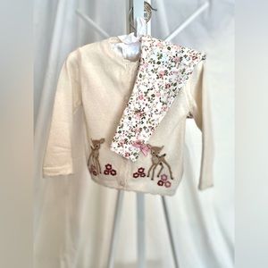 BEAUTIFUL (12-18 / 18/24) girls Confiture floral sweater & legging set.